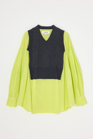 【最終価格】ENFOLD コンビ プルオーバー 22SS ソフトダブルサテン立体SLEEVE PULLOVER プルオーバー