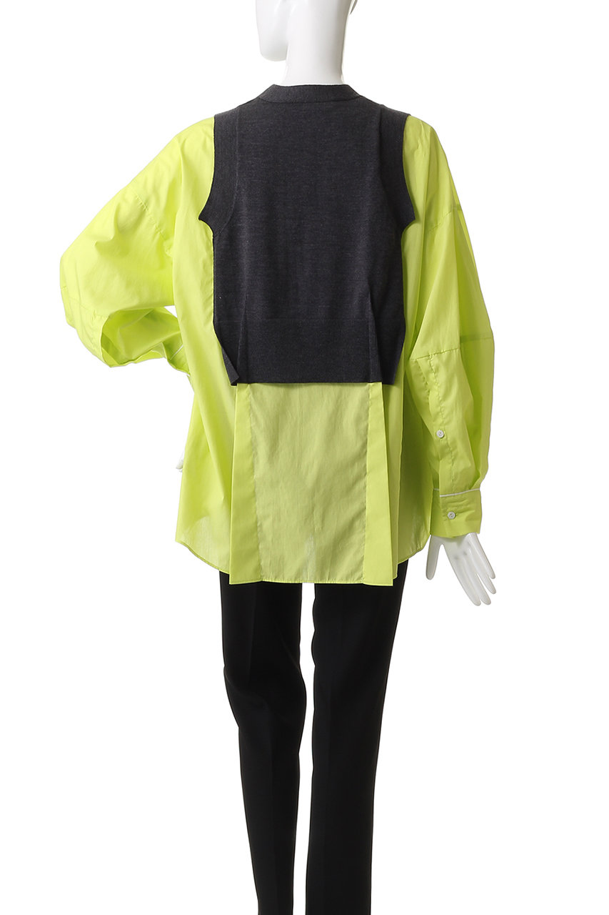 ENFOLD(エンフォルド)｜FAKE-LAYERED PULLOVER/プルオーバー/グリーン