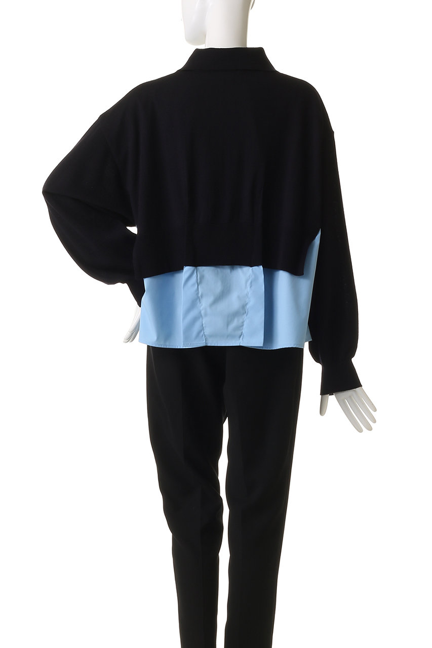 ENFOLD 2024AW JACKET LAYERED CARDIGAN 黒 ENFOLD 2024AW JACKET