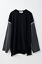 JACKT-SLEEVES LONG-T-SHIRT/Tシャツ エンフォルド/ENFOLD ブラック