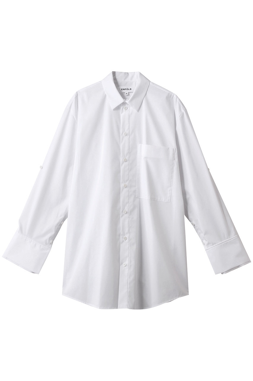 ENFOLD CUFFS COLOR SHIRT シャツ (ホワイト, 38) エンフォルド ELLE SHOP ENFOLD CUFFS COLOR SHIRT シャツ (ホワイト, 38) エンフォルド ELLE SHOP