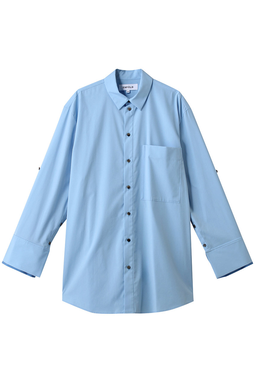 ENFOLD CUFFS COLOR SHIRT シャツ (ライトブルー, 38) エンフォルド ELLE SHOP ENFOLD CUFFS COLOR SHIRT シャツ (ライトブルー, 38) エンフォルド ELLE SHOP