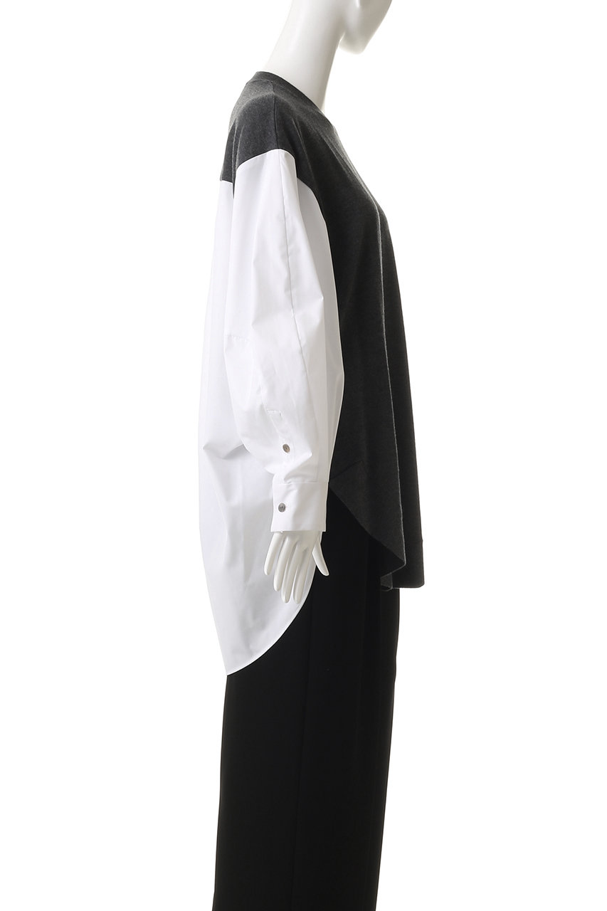 ENFOLD(エンフォルド)｜COMBI LONG SHIRT シャツ/ホワイト の