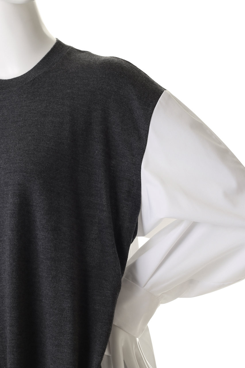 ENFOLD(エンフォルド)｜COMBI LONG SHIRT シャツ/ホワイト の