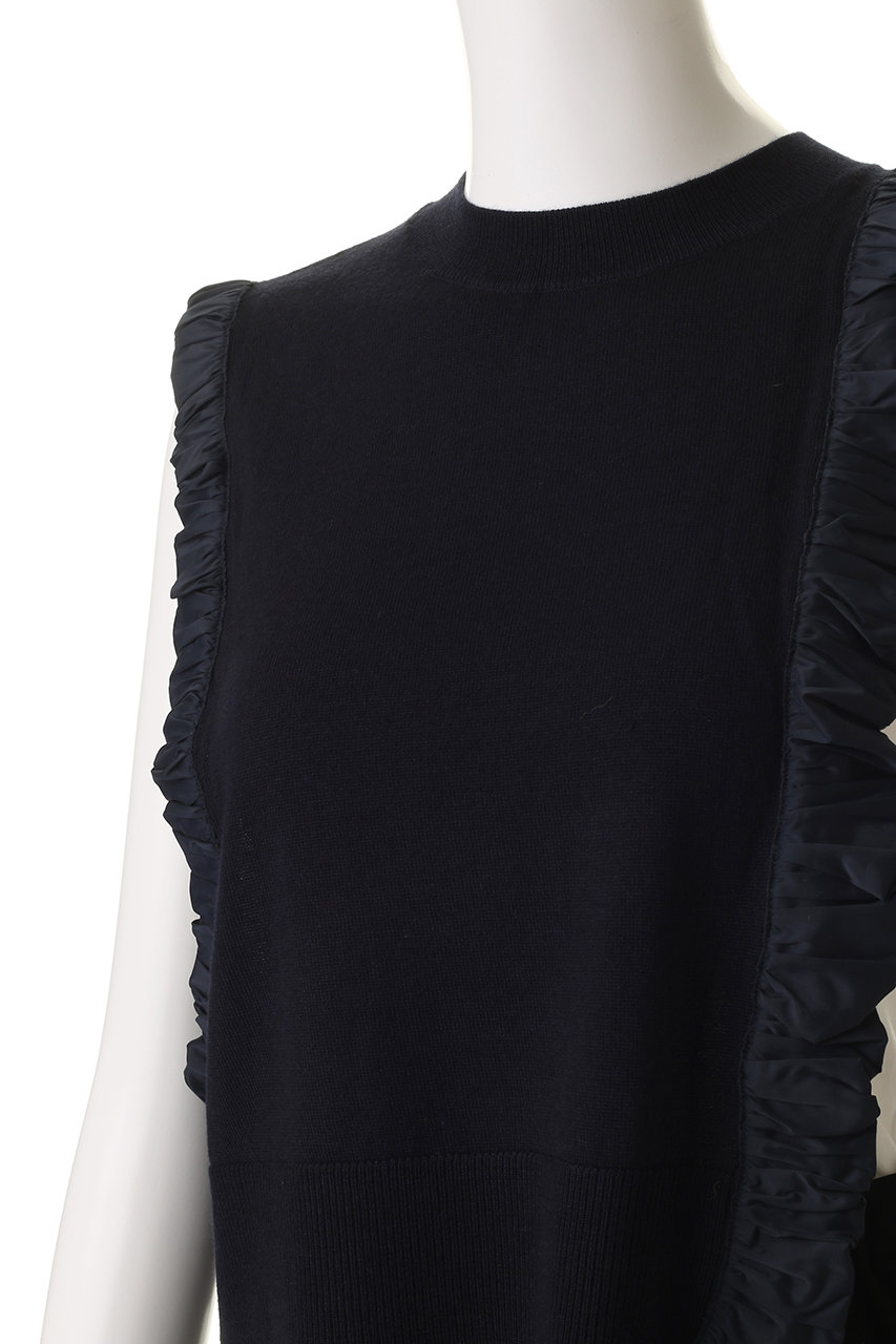 トップス ENFOLD ASYMMETRY VEST 25AW】ENFOLD エンフォルド /ASYMMETRY MINI VEST / ミニベスト