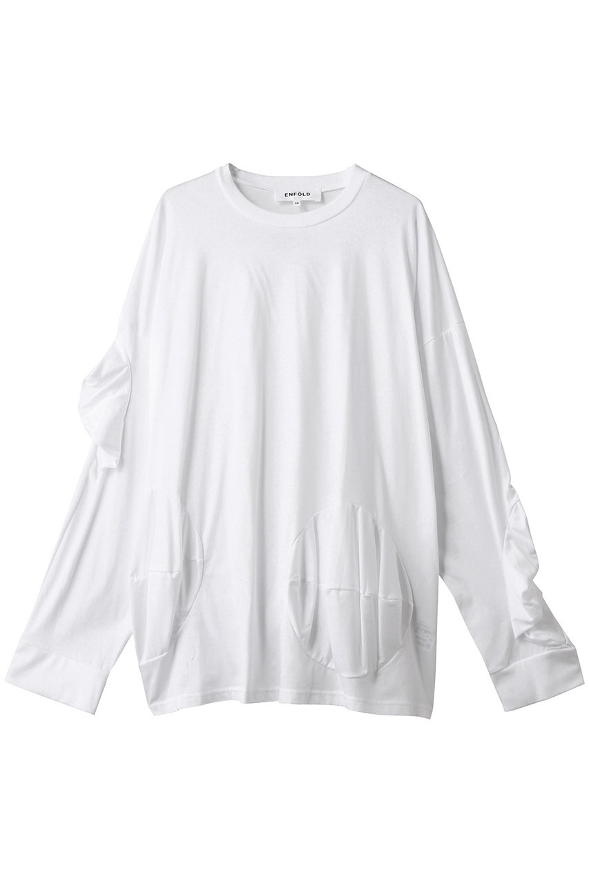 M子様　ENFÖLD 【新品】 BALL DRAPE LONG T-SHIRT ENFOLD(エンフォルド)｜BALL DRAPE LONG SLEEVE T SHIRT シャツ