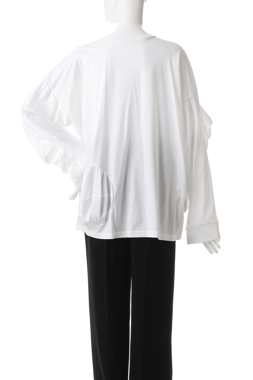 ★美品・紙タグ付き★ ENFOLD ボールドレープロングスリーブTシャツ 黒 U－SLIT BOX PULLOVER（300IA270－2421