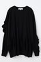 BALL DRAPE LONG SLEEVE T SHIRT シャツ エンフォルド/ENFOLD ブラック