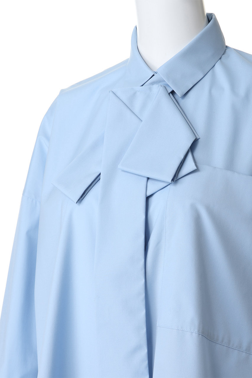 ENFOLD(エンフォルド)｜ASYMMETRY BOW-TIE SHIRT/シャツ/ホワイト の