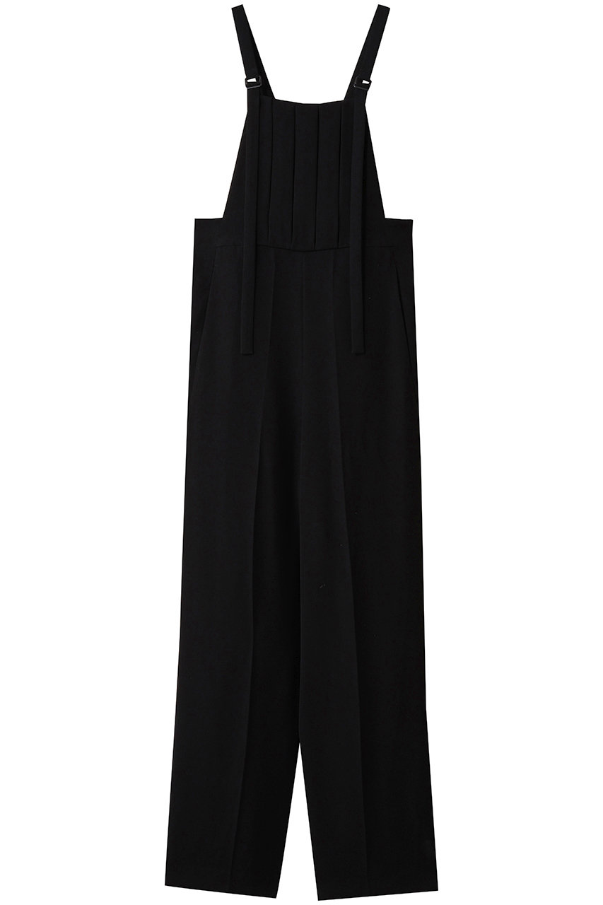 ENFOLD(エンフォルド)｜PEツイル エプロンサロペット/ブラック の通販