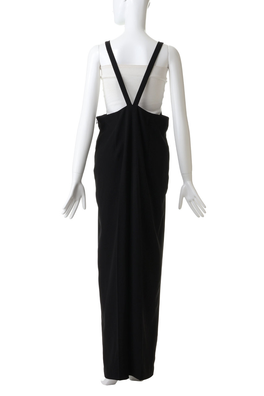 ENFOLD(エンフォルド)｜PEツイル エプロンサロペット/ブラック の通販