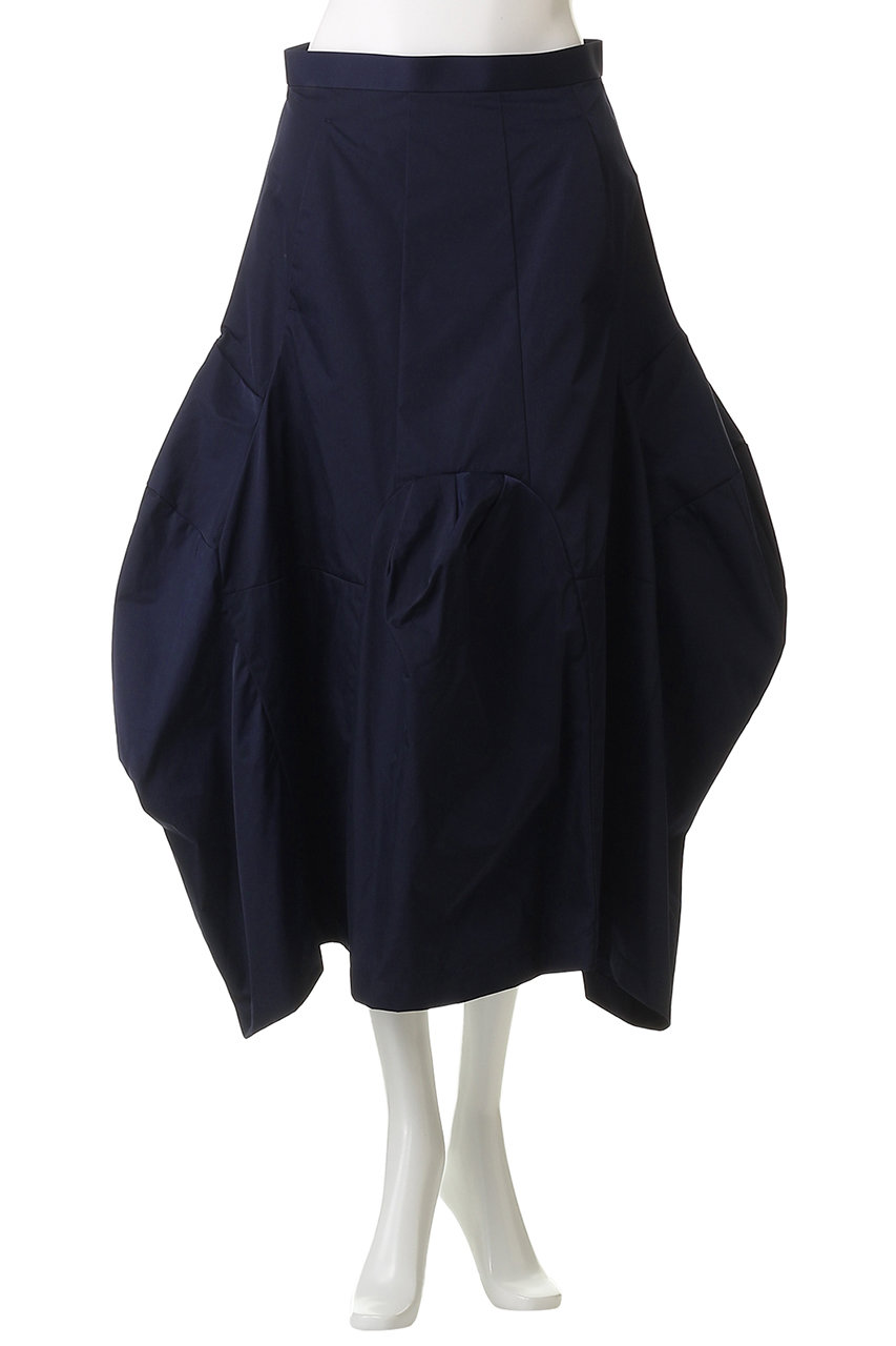 ENFOLD(エンフォルド)｜SOLID MIDI-SKIRT/スカート/ブラック の通販