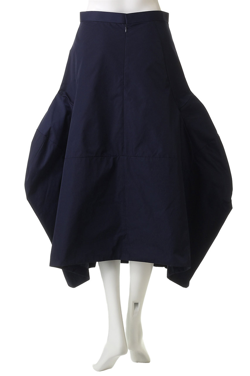 ENFOLD(エンフォルド)｜SOLID MIDI-SKIRT/スカート/ブラック の通販