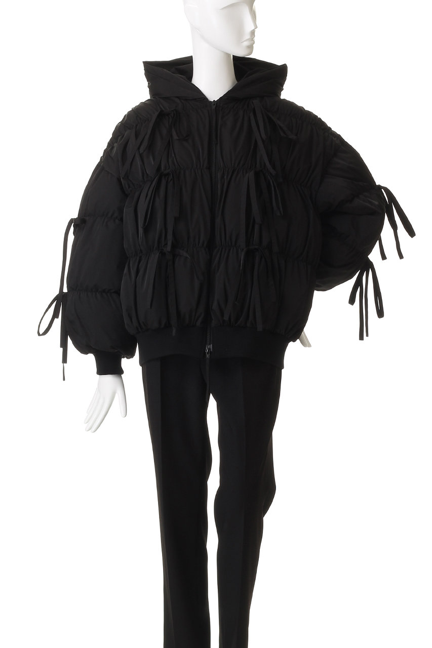 ENFOLD(エンフォルド)｜RIBBON DOWN-JACKET/ダウンジャケット/ブラック