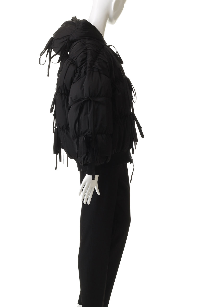 ENFOLD(エンフォルド)｜RIBBON DOWN-JACKET/ダウンジャケット/ブラック