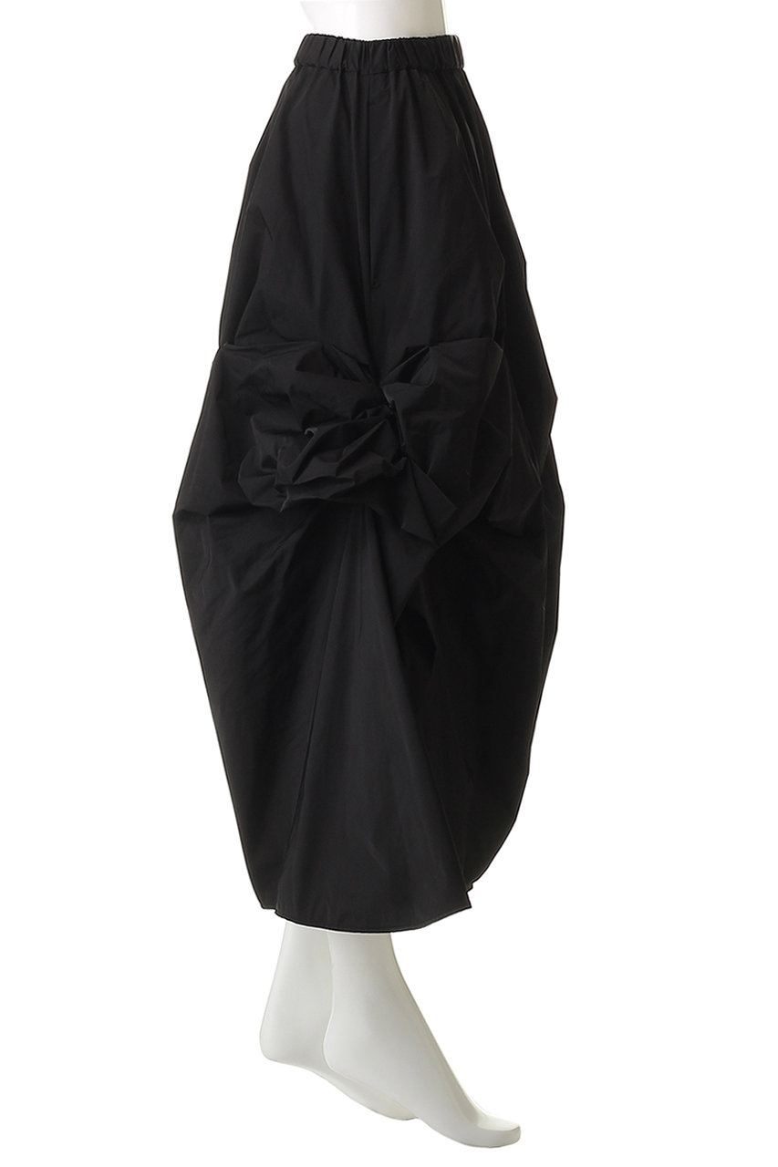 ENFOLD(エンフォルド)｜RIBBON TUCK SKIRT/スカート/ブラック の通販