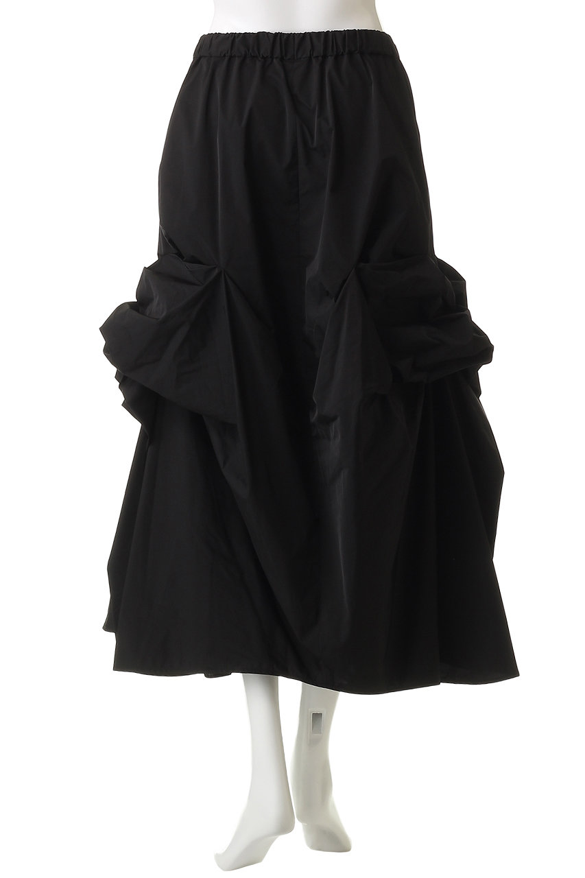 ENFOLD(エンフォルド)｜RIBBON TUCK SKIRT/スカート/ブラック の通販