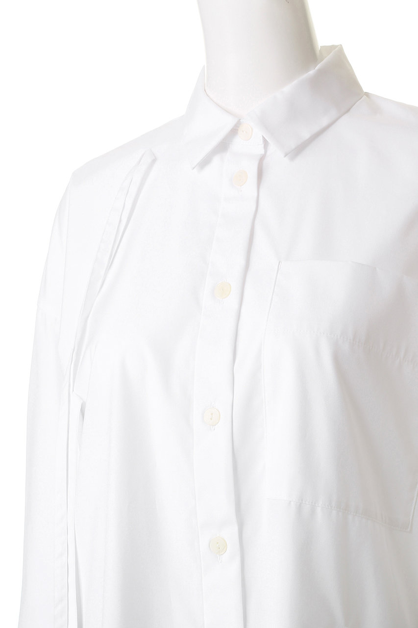 ENFOLD(エンフォルド)｜RIBBON SHIRT/シャツ/ホワイト の通販