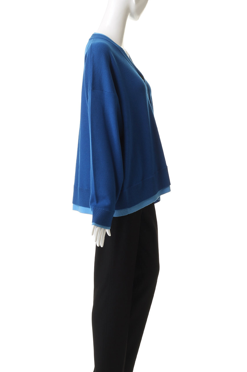 ENFOLD(エンフォルド)｜FAKE-LAYERED CARDIGAN/カーディガン/ダーク