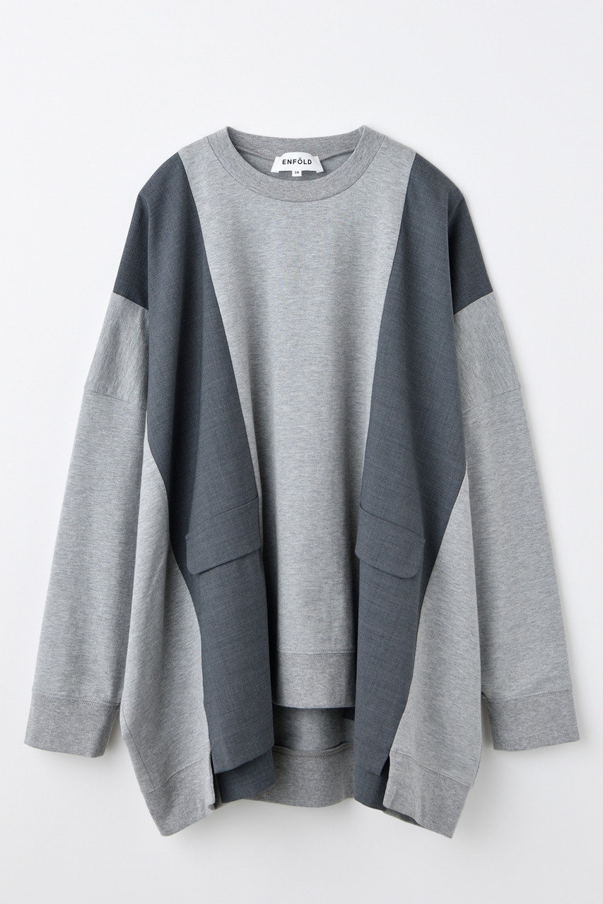 ENFOLD SWELL-HEM PULLOVER/プルオーバー (トップグレー, 38) エンフォルド ELLE SHOP ENFOLD SWELL-HEM PULLOVER/プルオーバー (トップグレー, 38) エンフォルド ELLE SHOP