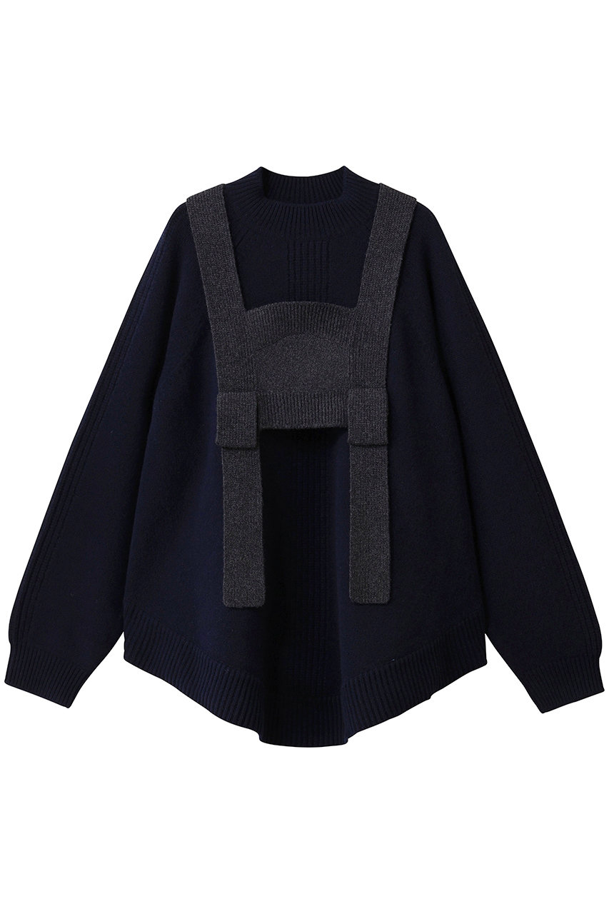 エンフォルド/ENFOLDのBUSTIER LAYERED PULLOVER/プルオーバー(ダークネイビー/300IA270-2861)