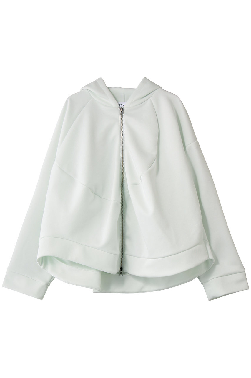 ENFOLD(エンフォルド)｜CIRCLE SOLID HOODIE/フーディ/オフホワイト の