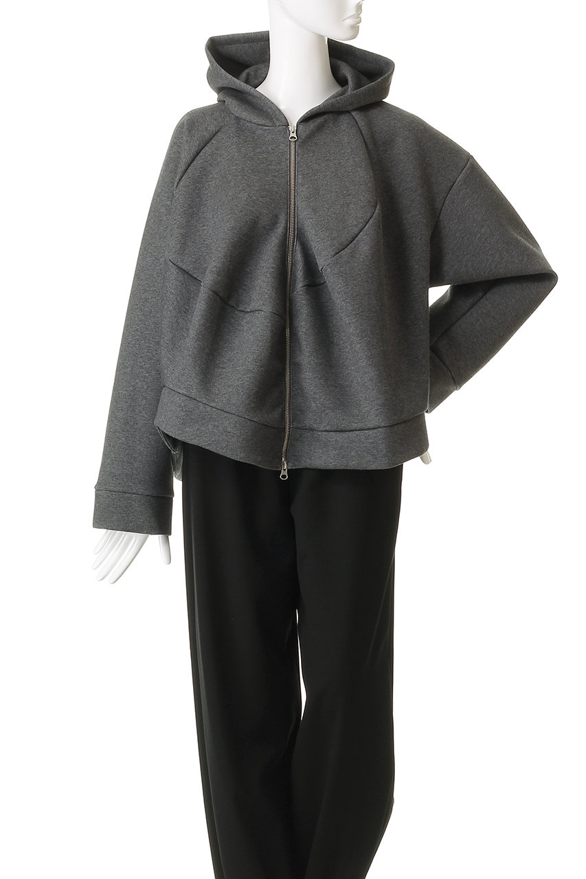 ENFOLD(エンフォルド)｜CIRCLE SOLID HOODIE/フーディ/オフホワイト の