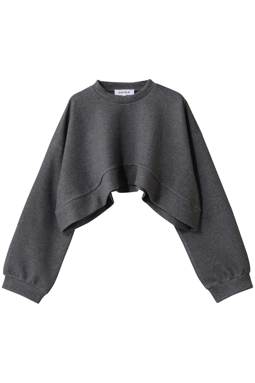 ENFOLD SWELL-HEM PULLOVER/プルオーバー (チャコールグレー, 38) エンフォルド ELLE SHOP
