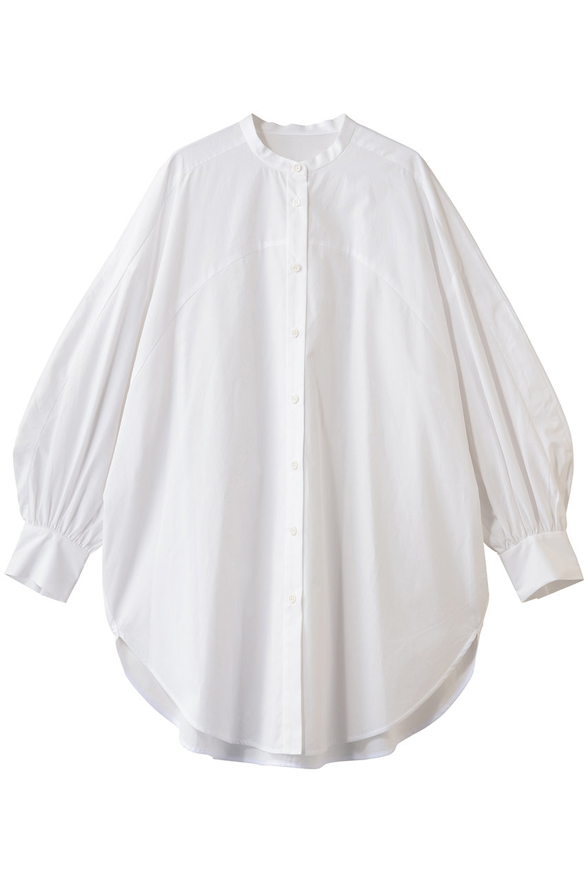 ENFOLD エンフォルド カットソー ホワイト レディース 長袖 ENFOLD(エンフォルド)｜CIRCLE TUNIC-SHIRT/ホワイト の通販｜ELLESHOP