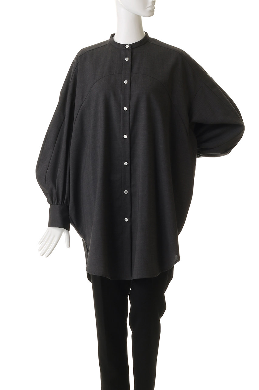 ENFOLD(エンフォルド)｜CIRCLE TUNIC-SHIRT/チャコールグレー の通販