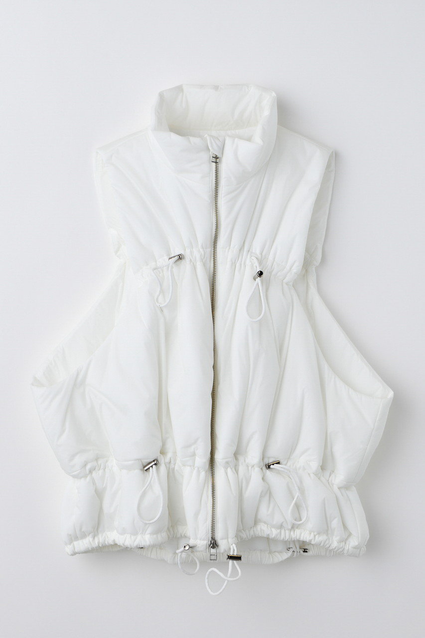 ENFOLD PADDED VEST (ホワイト, 38) エンフォルド ELLE SHOP