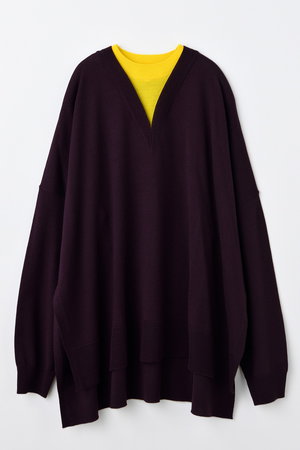 エンフォルド/ENFOLDのHIGH-GAUGE LAYERED-PULLOVER(110300/110301)