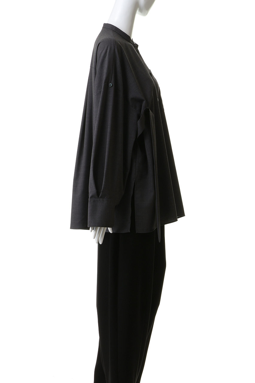 ENFOLD(エンフォルド)｜MANY-STYLE OVER SHIRT/チャコールグレー の