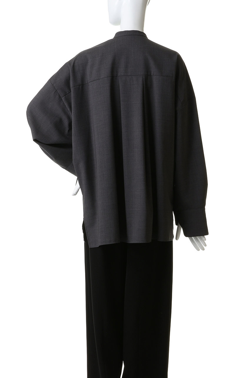ENFOLD(エンフォルド)｜MANY-STYLE OVER SHIRT/チャコールグレー の