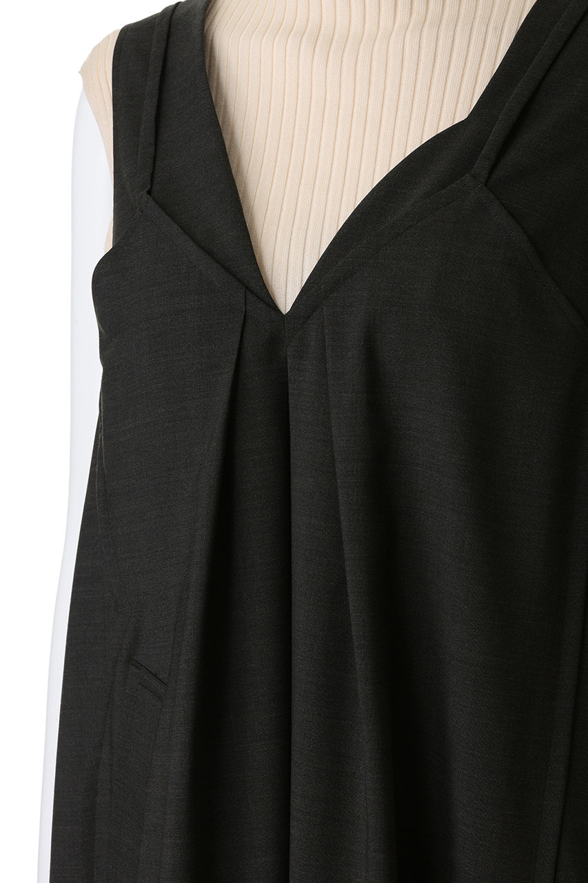 ENFOLD(エンフォルド)｜LAYERED-LIKE JUMPER SKIRT/ダークネイビー の