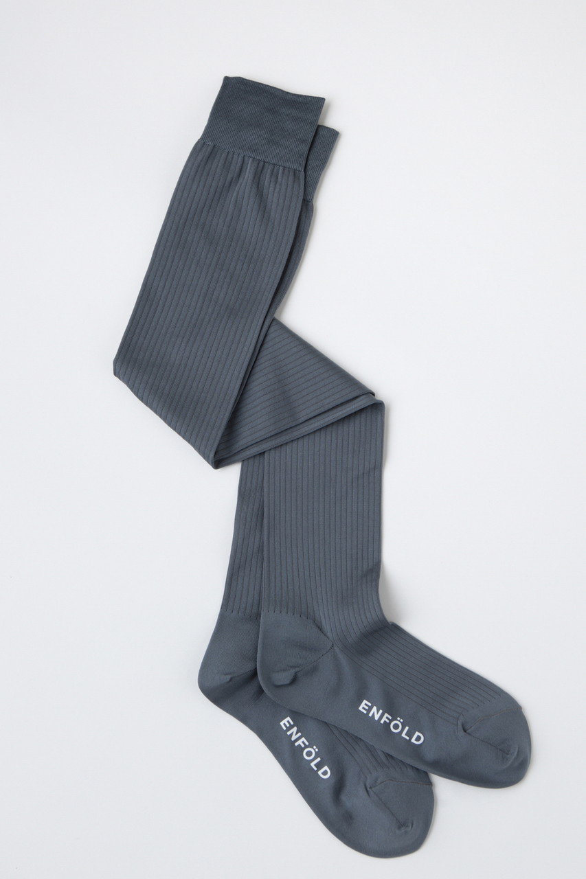 ENFOLD(エンフォルド)｜【12/3 20:00販売開始】RIB KNEE-SOCKS/グレー