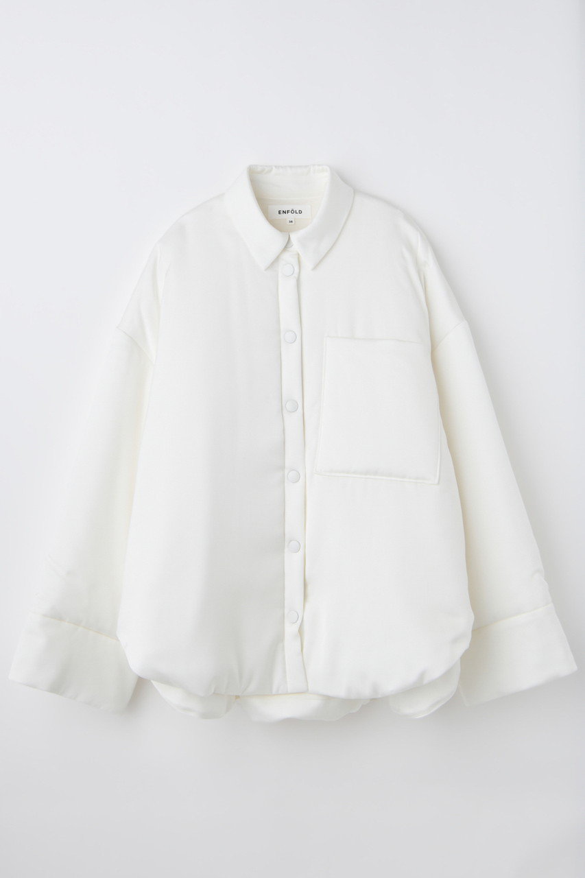 エンフォルド/ENFOLDの【12/17 12:00販売開始】PADDING BIG SHIRT JACKET(ホワイト/300JS130-0561)