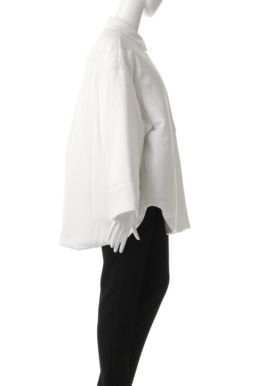 ENFOLD(エンフォルド)｜PADDING BIG SHIRT JACKET/ホワイト の通販