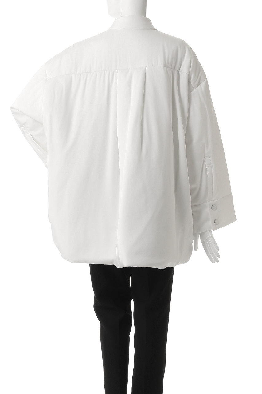 ENFOLD(エンフォルド)｜PADDING BIG SHIRT JACKET/ホワイト の通販
