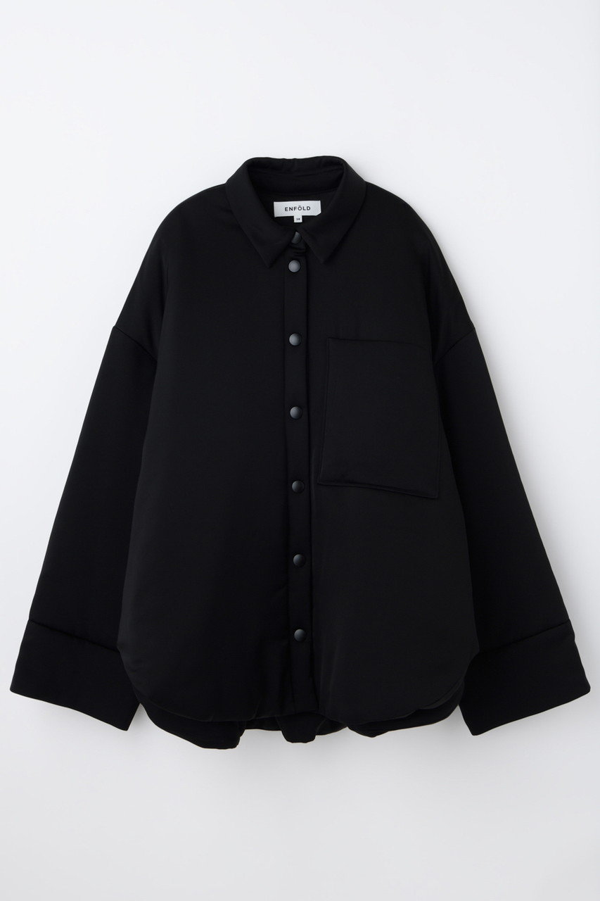 エンフォルド/ENFOLDの【12/17 12:00販売開始】PADDING BIG SHIRT JACKET(ブラック/300JS130-0561)