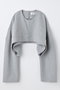 【12/17 12:00販売開始】CROPPED PULLOVER エンフォルド/ENFOLD トップグレー