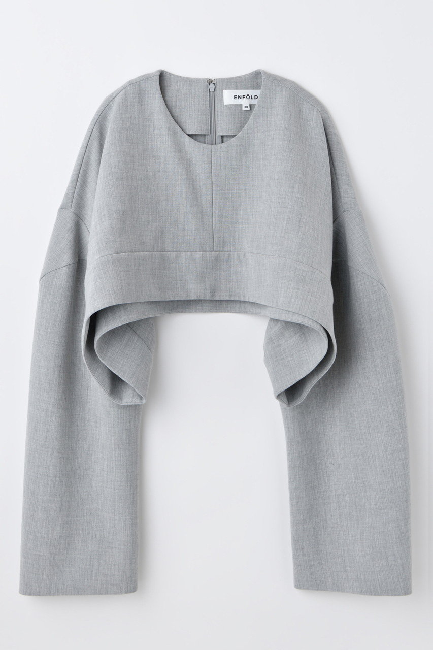 エンフォルド/ENFOLDの【12/17 12:00販売開始】CROPPED PULLOVER(トップグレー/300JS130-0581)