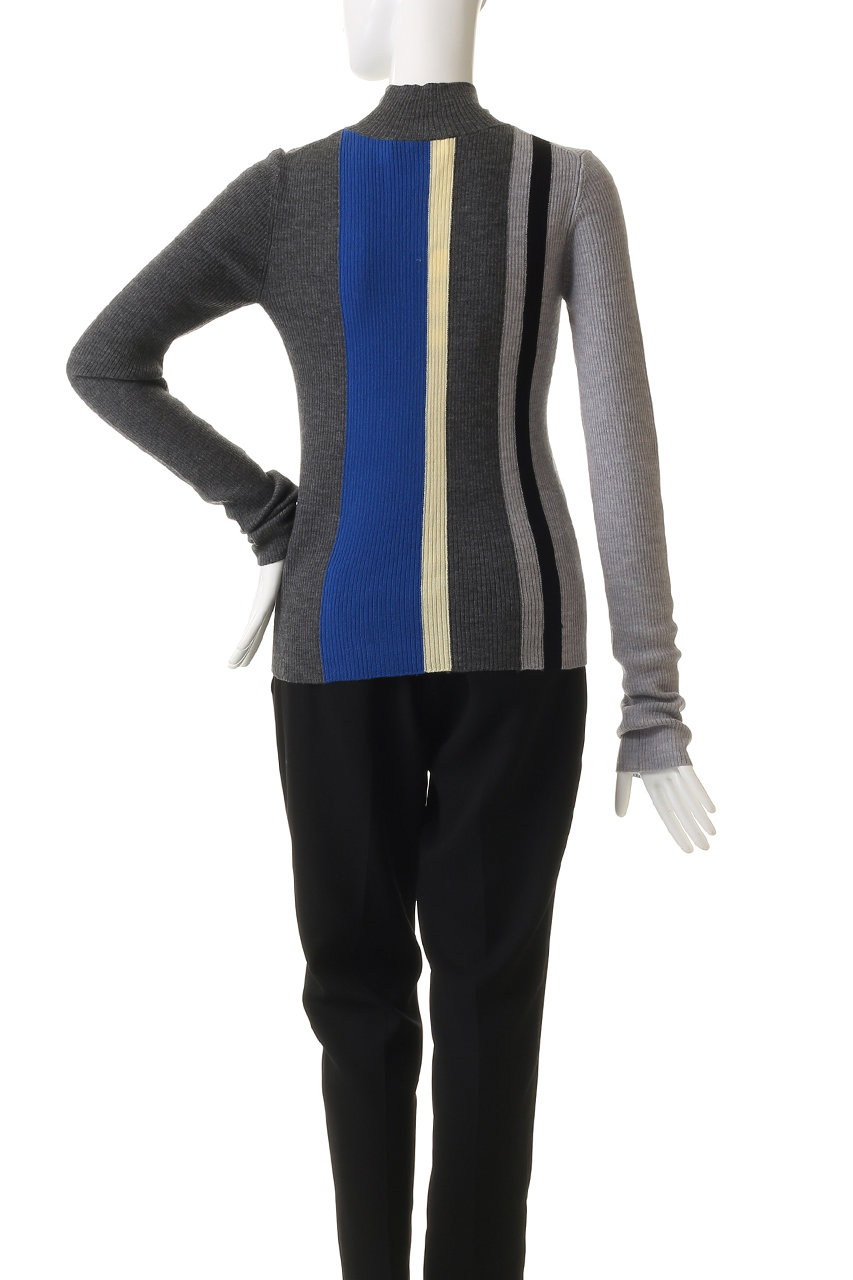 ENFOLD(エンフォルド)｜STRIPE RIB PULLOVER/レッド の通販｜ELLESHOP