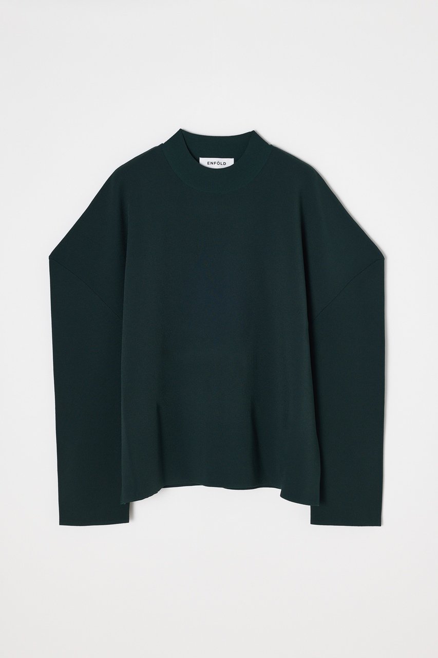 エンフォルド/ENFOLDのDINNER KNIT-PULLOVER(ダークグリーン/300JS270-2651)