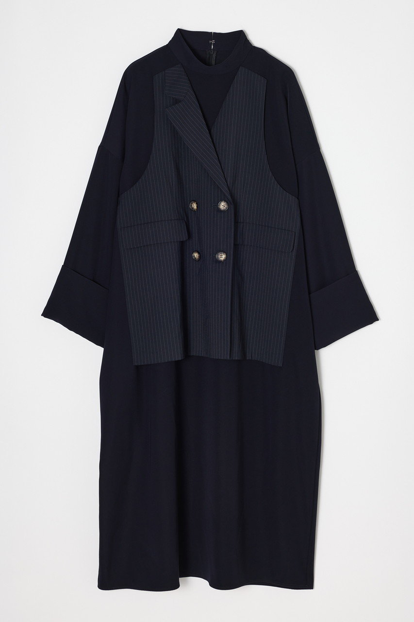 ワンピース ENFOLD VEST LAYERED DRESS ENFOLD(エンフォルド)｜【1/2 12:00販売開始】VEST LAYERED LIKE DRESS