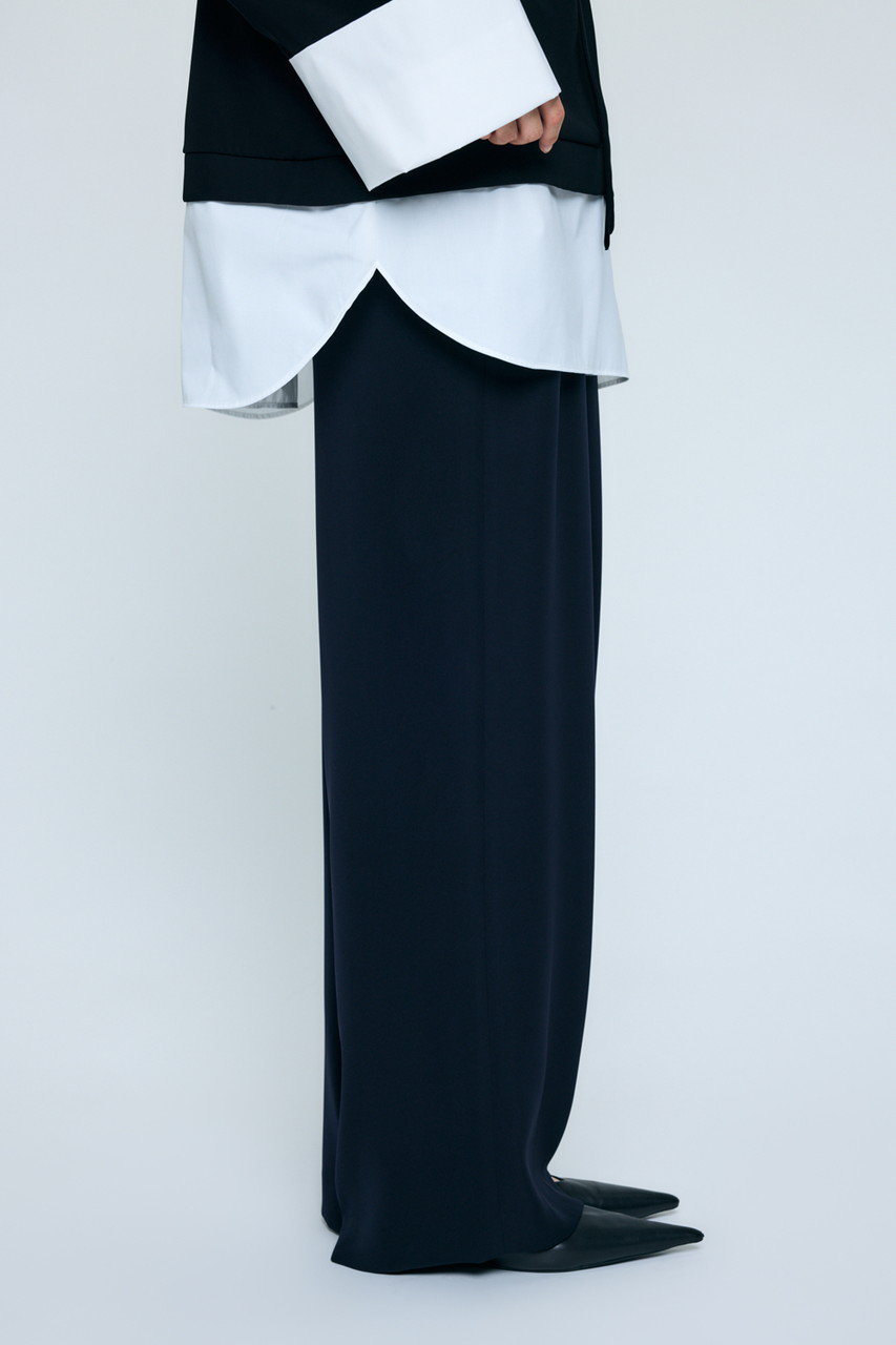 25SS ENFOLD エンフォルド　SHEER LAYERED PANTS SHIRT－LAYERED WIDE－PANTS（300IA231