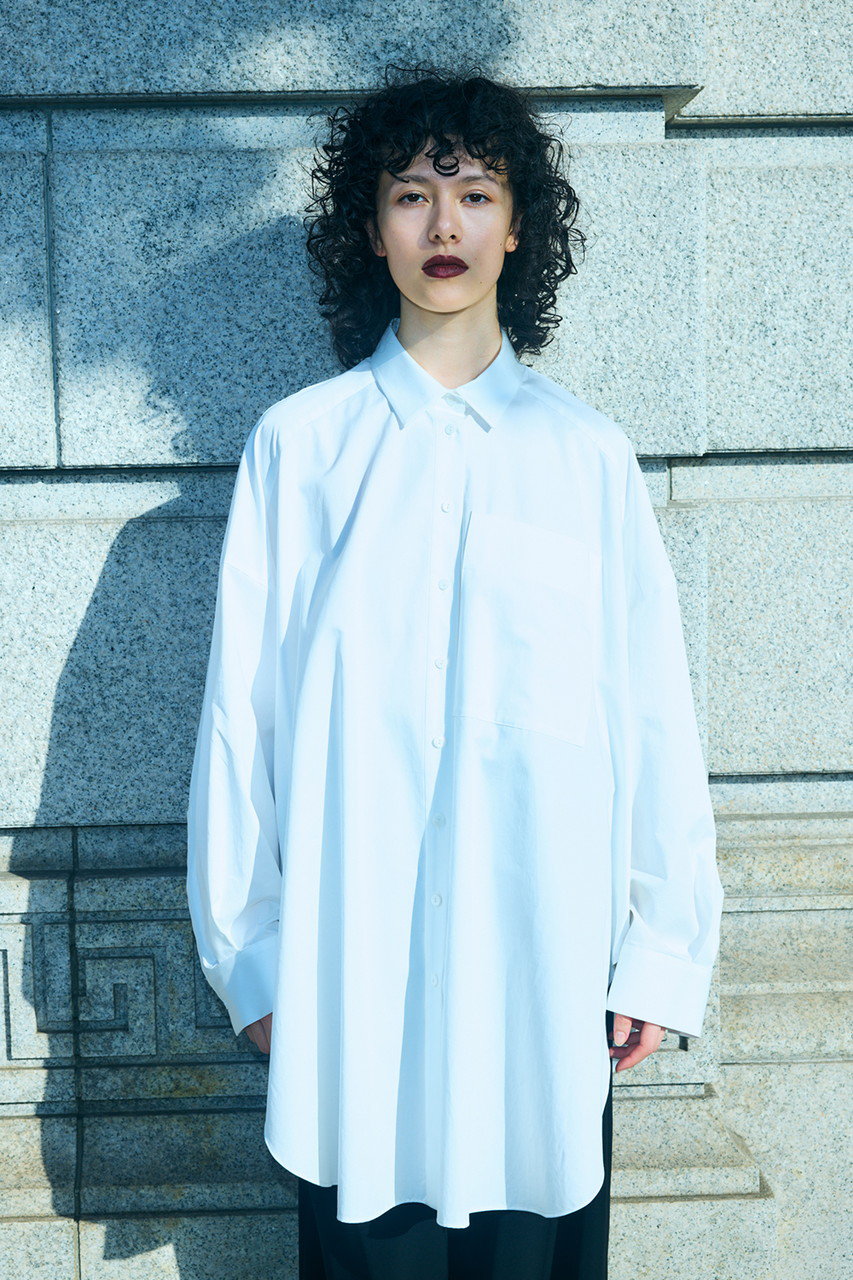 ENFOLD(エンフォルド)｜【1/2 12:00販売開始】SLIT SHIRT/ホワイト の