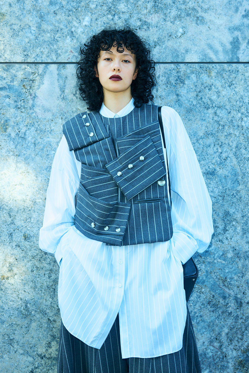 トップス SLIT SHIRT BLOUSE ENFOLD ENFOLD(エンフォルド)｜【1/2 12:00販売開始】SLIT SHIRT/ミント の