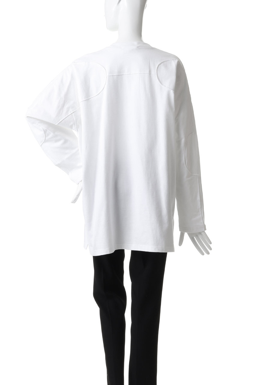ENFOLD(エンフォルド)｜SILHOUETTE ART LONG-SLEEVE T-SHIRT/ホワイト