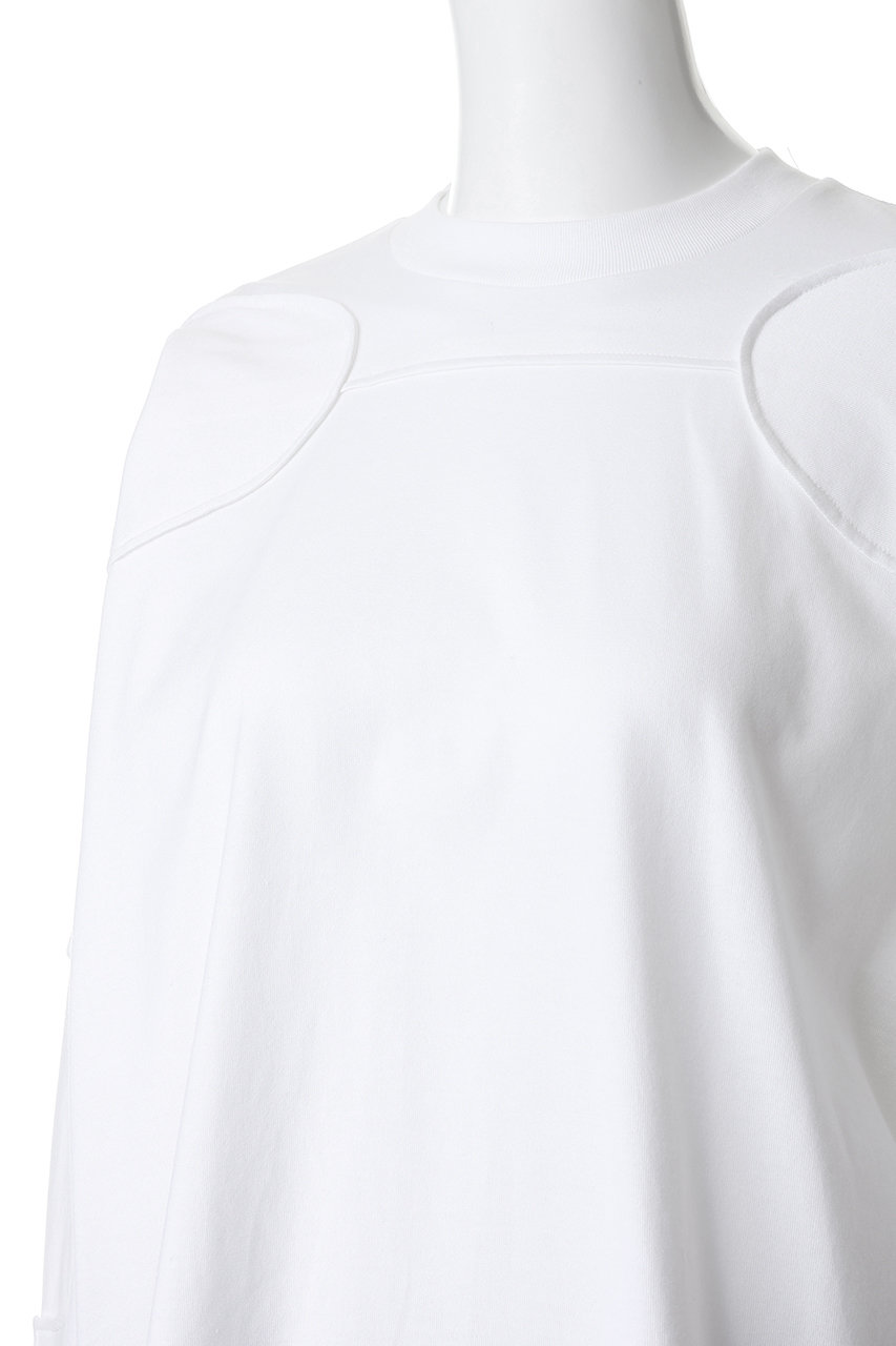 ENFOLD(エンフォルド)｜SILHOUETTE ART LONG-SLEEVE T-SHIRT/ホワイト